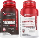 Herbtonics koreansk Panax rød ginseng og styrketonisk testosteron booster for menn bundle