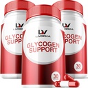 3 Pakke - Glycogen støtte, Glycogen kontroll avansert formel, Glycogen kapsler, Glycogen fikse med kraftige ingredienser, 30 kapsler per flaske i 90 dager