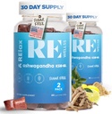 Ashwagandha & Vitamin D Gummies | Diett Supplements | KSM 66 Ashwagandha for Stress Support 300mg L-Theanine Lemon Balm | Naturlig Herbal Non-GMO Sukker Gratis Gluten og Gelatin Gratis | 2 Pack