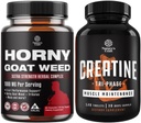 Bundle of Horny Goat Weed Ekstract Complex for menn og kvinner forbedret energi og utholdenhet og høy styrke trefase kreatin piller - Optimal Muscle Builder Kreatin Supplement for menn og kvinner