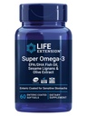 Livsforlengelse Super Omega-3 EPA/DHA Fish Oil, Sesame Lignans & Olive Extract - Hjernehelse, Hjernehelse, Inflammasjons Helsestøtte, Glutenfri, Enterisk Coated, Ikke-GMO, 60 Softgels