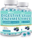 Digestive Enzymes Gummies, Chewable Digestive Enzymer for kvinner og menn med probiotika og prebiotika Blande, Sukkerfri | Vegansk