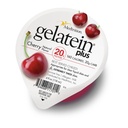 Gelatein Plus Cherry: 20 gram protein. Ideell for klare flytende dietter, svelgevansker, dialyse og onkologi. Flott pre eller post-workout snack. (12 pakke)