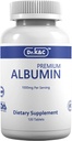 Dr.K&C Premium Albumin Protein Supplement - Ekstra styrke 1000 mg 120 tabletter sunn nyrelever fremme generell velvære energi støtte livsbalanse 1pk