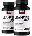 Force Factor LeanFire PM, vekttap piller for kvinner og menn, fettforbrenner og overnatting vekttap piller å brenne fett, øke metabolisme, med Melatonin, 60 greve (pakke av 2)