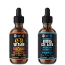 HERBIFY Bundle - K2 og D3 Drops & Biotin og kollagen Drops - Beinstyrke og hår, hud, negler Support