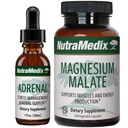 NutraMedix Energistøtte Bundle - Inkluderer Adrenal Energy Support Flytende dråper og magnesiummalekapsler for energi og atletisk støtte - Ingen koffein - 2- Piece Supplement sett