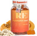 Pumpkin Seed Olje Gummier Jeg Sukkerfri Glutenfri Ikke GMO organiske kosttilskudd I Hårvekst, Glødende Hud Prostate Helse Urin Tract Support I 240 Grams I Pakke med 60