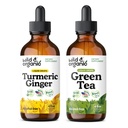 Wild & organisk ginger tinktur 4 fl oz & grønn te tinktur 4 fl oz