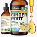 BIO KRAUTER Ginger Root Extract - Naturlig Ginger Kosttilskudd for total velvære - alkohol og sukker gratis - Vegan Drops 4 Fl.Oz.