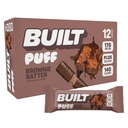 Bygget Bar, Puff Protein Bars, Brownie Batter Puff, 17g Protein Snacks, On-The-Go Bare 140 kalorier, 6g Sukker, kollagen, Glutenfri, 12 greve