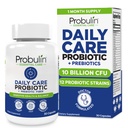 Probulin Daily Care Probiotic Supplement, Digestive, Gut og immun helse støtte kapsler for menn og kvinner, 10 milliarder CFU, Vegan, 30 greve flaske
