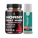 Bundle of Horny Goat Weed for menn - Ekstra styrke mannlige supplement, og Lidocaine desensibilizing Topical Spray Climax Control for lengre varighet ytelse - Boost Endurance og Stamina raskt fungerende