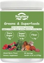Grønne Superfoods pulver for Digestive helse, Sugar Free Super Greens pulver, Spirulina, Klorella for Bloating & Gut støtte, Daglig støtte for kvinner, 30 Serveringer, Blandet Berry