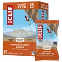 CLIF BAR - Energiproteinbarer - Crunchy Peanut Smør - laget med organisk havre - Energibarer - Ikke-GMO - (15 Pack)