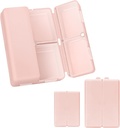 FYY 2 Pcs Daily Pill Organizer, 7 Sammenligninger Portable Pill Case Travel Pill Organizer,[Folding Design] Pill Box for Purse Pocket å holde vitaminer, Cod Liver Oil,Supplements og Medisinering-Pink