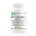 B6 Complex Vegansk vitamin B6, B9 Folat, B12 Metylkobalamin støtter kardiovaskulære, nevromuskulære, nervesystemet, Homocysteine, energi, blodcelle og bein helse 100 Caps