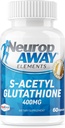 NeuropAWAY Elements S-Acetyl-Glutathion 400 mg syre Resistant kapsler 60ct (60 400 mg kapsler per flaske) 3rd Party testet i en cGMP Facility
