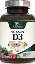 Vitamin D3 5000 IU (125mg) Naturens ekstra styrke D-vitamin Supplement Chewable for immunstøtte Helse - Bein, tenner og muskelsupplement - sukkerfri, ikke-GMO, Glutenfri - 120 Count-tabletter