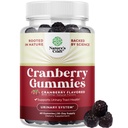 Naturlig Cranberry Gummies for kvinner og menn - Ekstra styrke Delicious Antioksidant Cranberry Chews for Urin Tract Helse Nyre støtte Bladder & Immune Helse - Vegansk Gluten & Gelatin Gratis
