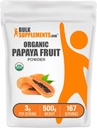 BulkSupplements.com Økologisk Papaya Frukt pulver - Flavoring pulver, kildet fra Carica Papaya Frukt - Glutenfri, 3g per servering, 500g (1,1 lbs) (Pack of 1)