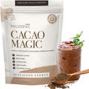 Filosofi Organic Cacao Magic Superfood Blande - Plant-basert protein pulver med rå kacao, Reishi Mushroom & Maca Root - Usweeted Vegansk sjokolade Supplement, 32 Serveringer