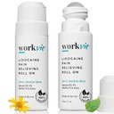 Lidocaine Roll på smertestillende krem 2pk Maksimum styrke - Arnica, Menthol, Aloe Vera - Soothing Relief for muskler og ledd - Sensitiv hudvennlig
