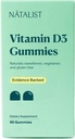 NATALIST vitamin D3 1000 IU (25mcg) Gummies høy styrke immun helse støtte Supplement Daglig sunn ben, tenner og muskel formel for kvinner og menn - vegetarisk, glutenfri - 90 gummier