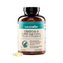 NatureWise Extra-styrke Omega 3 Fish Oil Supplement - 1000mg per servering - 600 EPA & 400 DHA og vitamin E - Støtte for hjerte og hjerne helse - sitronflavor, GMO-fri - 180 Softgels[3-måneders forsyning]