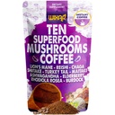 WIXAR Superfood Moshroom kaffe - Instant Coffee Powder, Ti Superfood ekstrakter med Lions Mane, Tyrkia Tail, Reishi, Chaga, Shiitake, Ashwagandha, Rhodiola Rosea, Elderberry, 5oz Mushroom Supplement