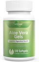 Aloe-Vera Gel-Softgel liten-Supplement ernærings-kapsler - 120Count Gut Helsestøtte Digestiv Comfort Magesyre buffer naturlig kosttilskudd