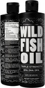 Wild Foods flytende Omega 3 Fiskeolje Supplement, sitron, 16 oz (2 pk) | Wild Fanget, Burpless, Odorless, Ikke-GMO, Glutenfri | DPA, DHA, EPA trippel styrke Omega-3 ernæring for kvinner og menn