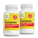 Terry Naturally Curamin Extra Styrke - Curcumin & Boswellia for sunn sirkulasjonsstøtte - Turmerisk Supplement til å hjelpe leddene, muskel helse og endorfin produksjon - 120 tabletter (Pack of 2)