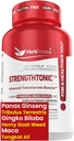 Herbtonics Testosteron Støtte Supplement for menn - koreansk Panax Ginseng & Tribulus Terrestris - Støtter sunn energi, styrke og utholdenhet - 60 vegansk kapsler