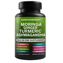 Turmeric Curcumin Moringa Supplement Ginger Boswellia Saffron - Felles støttetilskudd for kvinner og menn med ceylon kanel, tart Cherry, Quercetin hvitløk Nettle Holy Basil - 120 greve