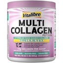 Multi kollagen Peptider pulver type II III V X, Hydrolysert kollagenprotein for kvinner og menn, hud, hår, negler, ikke-GMO, keto & GF, null sukker, 45 serveringer, 16oz