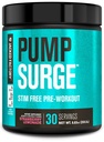 Jacked Factory Pumpsurge Koffein Gratis pre trening for menn og kvinner - Nootropic Booster & Stim Gratis Pre Trening - Intense Pumper, Forbedret fokus - 30 Serveringer, Strawberry Lemonade