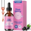 JoySpring ZincBerry - Kids sink og vitamin Supplement (2 fl oz) immunstøtte faller med eldrebær flavor for barn 2-16+ År