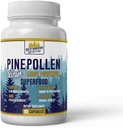 Daglig helse Pine Pollen 600mg Vegansk Glutenfri Ikke GMO Naturlig Superfood Vitaminer Mineraler Kosttilskudd 60 kapsler - 1 måneds forsyning