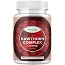 Høy styrke Hawthorn Berry Capsules - ren antioksidant Hawthorn Berry Supplement med blad og blomst ekstraksjon 4:1 for hjerte helse og digestion - energi støtte for menn og kvinner - 120 Count Pack