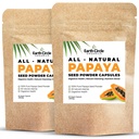 Papaya Seed Powder Capsules - Kraftig Papain Supplement med vitaminer A, C, & E & Enzymer for Digestion & Gut Helse – 360 mg/Serving – 60 Vegan Capsules per pakke (pakke med 2, 60-120 dagers forsyning)