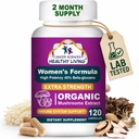 Cancer Sciences Økologisk multivitamin for kvinner - Mushroom Supplement ekstrakt - Hormonal & Immune Support Vitaminer - 1500mg Non-GMO Wellness Mushroom Complex med 40% Beta-Glucans, 120 Kapsler