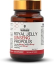 Bee and You Royal Jelly med Ginseng Tablet, Propolis Extract, 60ct, 100% naturlig supermat, Ultra ren, immun støtte Supplement, Antioksidanter, Keto, Paleo, Glutenfri