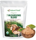 Z naturlige matvarer organiske 7 hellige mushrooms blanding - Mushroom pulver for immun helse - Lions mane, Cordyceps, Chaga, Red Reishi, Shiitake, Maitake & Turkey Tail ekstrakt for kaffe, smoothies, 1 lb