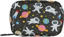 Space Reise Galaxy Astronauts Pille Boks 7 dagers Pille Veske Reise Pille Organizer Veske med glidelås bærbare ukentlig tilfelle Kompakt størrelse for vitamin Supplement Holder
