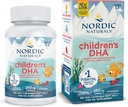 Nordic Naturals Children's DHA, Strawberry - 360 Mini Chewable Soft Gels for barn - 250 mg Omega-3 med EPA & DHA - Brain Development & Function - Non-GMO - 90 Serveringer