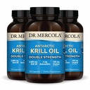 Dr. Mercola Antarktis krill olje dobbel styrke - 2.000 mg - Omega-3 Supplement med EPA & DHA - Støtter hjerne, hjerte, felles og immun helse - GMO-fri og glutenfri - 270 kapsler (90 Services)