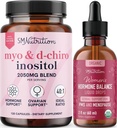 SMNutrition Herbal Hormone Balance Tinktur & Myo-Inositol & D-Chiro Inositol | Hormon Balancing Bundle med 40:1 (30 serveringer) og flytende syklus støtte for kvinner (60 serveringer)