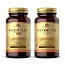 Solgar B-Complex 100" - 100 grønnsaker kapsler, pakke med 2 - Energimetabolisme, nervesystemstøtte - Non-GMO, Vegan, Glutenfri - 200 Total Services