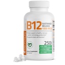 Bronson Vitamin B12 1000 milligram frigivelse Premium ikke GMO-tabletter støtter nervesystem, sunn hjernefunksjon og energiproduksjon, 250 teller